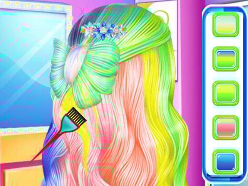 Fashion Rainbow Hairstyle Design